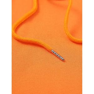 Wholesale 100% Cotton Men's Oversized Pullover <b>Hoodies</b> Customized Logo <b>Orange</b> Street Wear High Quality French Fabric Embroidered - Product Image 5