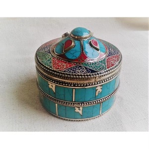 กล่องเครื่องประดับขนาดเล็กดีไซน์เนอร์สีน้ำเงินที่ใส่ของตกแต่งทันสมัยเหมาะสำหรับบ้านสำนักงานห้องนอนโต๊ะเครื่องแป้งและใช้งานอเนกประสงค์ - Product Image 2