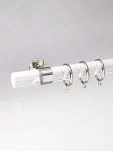 Support de rideau en acrylique cristal pour support de tringle à rideau de qualité supérieure avec matériau de haute clarté idéal pour les mises à niveau de la maison élégante - Product Image 3