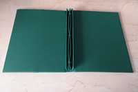 Porte-menus en cuir végétalien moderne et durable sur mesure pour la vente en gros – Couverture de menu de desserts, livre de menus pour hôtels et restaurants, en similicuir vert et bois