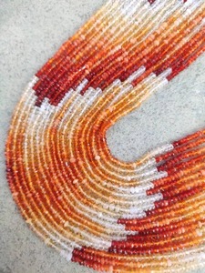 Cuentas Rondelle facetadas de ópalo de fuego mexicano Natural AAA, cuentas de ópalo facetadas de hebra de 13,5 pulgadas para collar de joyería al por mayor - Product Image 6