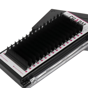 Extensions de cils individuels en soie de vison noir mat en fibre PBT coréenne végétalienne Cils à bande complète Prix de gros - Product Image 5