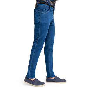 Pantalones Vaqueros Rotos para Hombre, Personalizados, de Alta Calidad, al por Mayor, Corte Slim Fit, Ajustados, Diseño Moderno 2026, Estilo Hip Hop Clásico Azul - Product Image 5