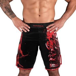 Pantalones cortos MMA de poliéster de alta calidad para hombre, venta al por mayor, tarifa de fábrica, fabricante profesional, patrón sólido con logotipos sublimados - Product Image 3