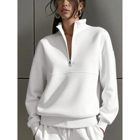 Sweat-shirts décontractés doublés pour femmes, personnalisables avec logo frontal, respirants et anti-rétrécissement – Couleurs et tailles sur mesure, service OEM
