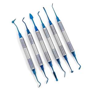 Kit de 6 Piezas de Instrumentos Elevadores de Raíces Dentales, Espátula de Resina Compuesta para Rellenos, Kit de Higiene Dental, Herramienta de Odontología de Acero Alemán - Product Image 5