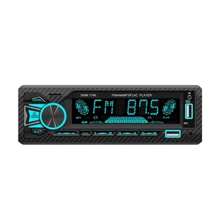 Pemutar MP3 mobil, Stereo Radio mobil Digital BT 1 Din Universal dengan input AUX USB SD Audio Stereo penerima Media