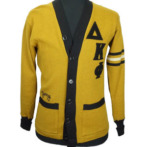 Vente en gros de pulls cardigan pour hommes OEM, tricot pur, col en V, respirants, confortables, avec couleur personnalisée - Product Image 1