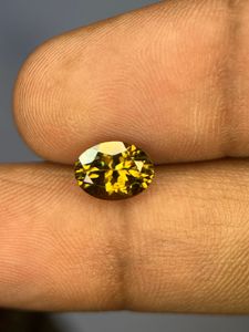 พลอยเพทายสีทองธรรมชาติทรงรีเจียระไนสำหรับทำเครื่องประดับ - Product Image 5