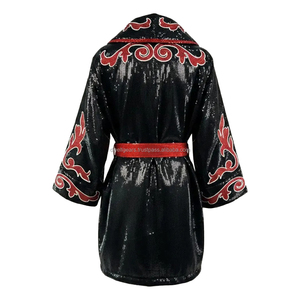 Fabricant de robes de boxe, robe de cérémonie à capuche en satin personnalisée, fournisseur en gros, qualité supérieure - Product Image 5