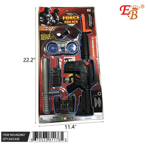 Set di giocattoli della polizia 22 pezzi in materiale plastico 24/2/12 pz/cs - Product Image 1