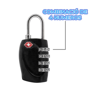 Lucchetto di Sicurezza a 4 Cifre Certificato TSA per Bagagli da Viaggio in Lega di Zinco Resistente - Product Image 2