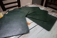 Vente chaude en cuir véritable imprimé Crocodile napperon étanche résistant à l'usure résistant à l'huile tapis de Table à manger isolation thermique