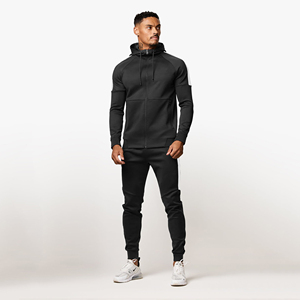 Sudadera con capucha y pantalones de chándal de retazos mejor valorados para hombres, nuevos conjuntos de Jogger, chándales deportivos transpirables ligeros para hombres - Product Image 1