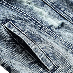 Custom Loose Fit Vintage Flare Jeans Set Hombres Stacked Denim Jacket Jeans Set Pantalones de alta calidad Denim Baggy Jeans - Product Image 6