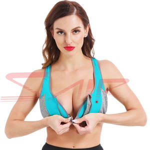 Haute qualité Fitness soutien-gorge pour femmes Sexy sans couture coton vêtements de sport Impact moyen avant fermeture éclair Yoga sport soutien-gorge nouveau ensemble Design - Product Image 3