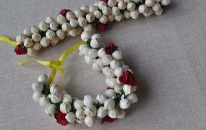 ดอกไม้มะลิ gajra scrunchies งานแต่งงาน haldi Mehndi โปรดปรานปาร์ตี้ปากีสถาน/อินเดียเจ้าสาวและอุปกรณ์เสริมสำหรับเพื่อนเจ้าสาว maiyon ของขวัญ - Product Image 4