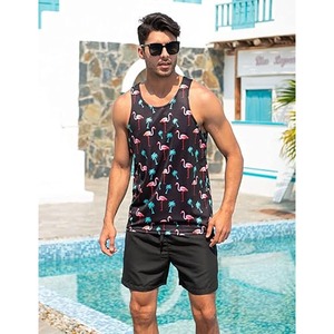 Camiseta sin mangas de verano de algodón 100% personalizada para hombre, transpirable camiseta sin mangas, resistente a la humedad, de punto liso, informal - Product Image 5