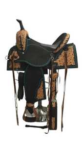 Selle de cheval Western Offre Spéciale avec logo personnalisé Selle en cuir au design personnalisé exclusif avec arbre en bois pour chevaux - Product Image 5