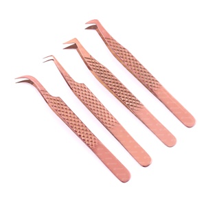 Pinzas para Extensión de Pestañas de Acero Inoxidable de Marca Personalizada del Fabricante, Resistentes y Duraderas, con Punta para Volumen, Logotipo Personalizado - Product Image 4