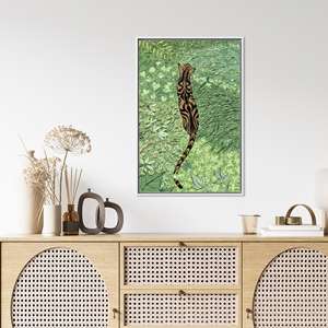 Art sur toile imprimé moderne : décoration bohème élégante pour la maison et les fêtes, encadré blanc - Product Image 1