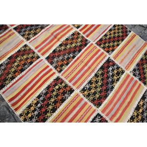 Tapis turc 4,8 x 6,1 pieds, tapis patchwork, tapis à fleurs rouges en laine - Product Image 5