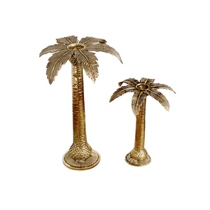 Bougeoir au design unique en relief à vendre bougeoir à thé en métal de taille personnalisée avec plaqué or pour la maison - Product Image 3