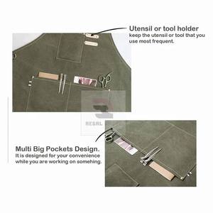 ผ้ากันเปื้อนสำหรับช่างตัดผมกันน้ำมีสายคล้องไหล่ทำจากหนัง PU ปรับโลโก้ได้ตามต้องการ - Product Image 5