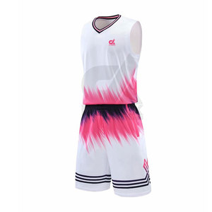 Maillots de basket-ball personnalisés Impression par transfert thermique 100% polyester Respirant Séchage rapide Nom de l'équipe personnalisé Logo Tailles unisexes pour adultes - Product Image 1