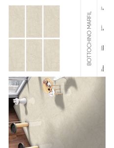 Carreaux en porcelaine émaillée au design italien moderne Bottochino Marfil antidérapant solide antibactérien pour usage intérieur Hôtels Appartements - Product Image 1