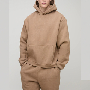 Ensemble sweat-shirt et pantalon de survêtement unisexe pour l'hiver, streetwear, taille XL, hommes, haute qualité, 100% coton, polaire, évacuation de l'humidité, respirant - Product Image 3