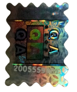 Silver Color Zikzak Cutting <b>Holographic</b> Adhesive <b>Paper</b> Security Holograms Laser Numbering for Packaging Labels Brand Protection - Product Image 2