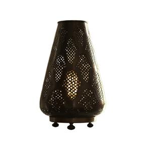 โคมไฟเหล็กโมร็อกโกพร้อมเชิงเทียนสีเงินขัดเงาสำหรับตกแต่งบ้าน - Product Image 3