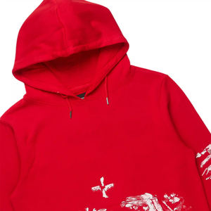 Sweat à capuche imprimé rouge pour hommes et jogger survêtement élégant streetwear décontracté mode gym entraînement vêtements de sport confortable tenue de sport - Product Image 2