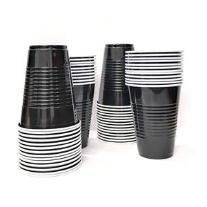 Crayon imprimé tasse écologique verres jetables tasses à boire Cocktail boisson froide jus eau fête gobelets en papier - Product Image 4