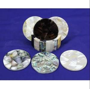 Sous-verre de thé de table dernière conception en bois de hêtre avec nacre incrustée l'élégant est sur votre table Sous-verres en pierre - Product Image 1