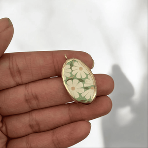 Pendentifs ronds en porcelaine froide pour bijoux, sans chaîne, outils de clartage, emballés par lot - Product Image 1