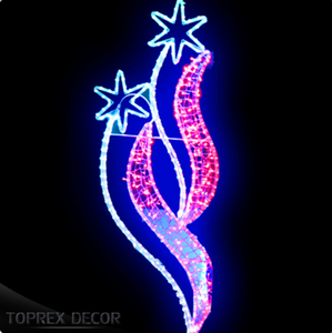 Produits de haute qualité lumières de célébration de vacances décoration extérieure <span class=keywords><strong>lampadaire</strong></span> de rue led lampes à motif de noël - Product Image 4