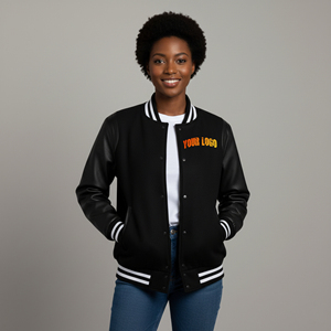 Veste universitaire matelassée pour femme, nouvelle arrivée 2026, manches en peau de mouton, coton de qualité supérieure, respirante, imperméable, hiver - Product Image 4