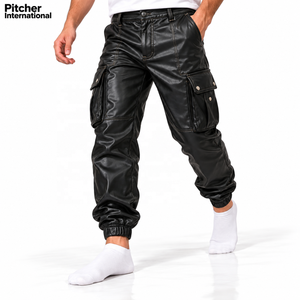 Wholesale <b>mens</b> <b>trousers</b> in genuine <b>leather</b> with straight leg fit for boutique retail sourcing programs - Product Image 4