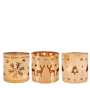 Portavelas de Navidad de alta calidad, copo de nieve, alce, mesa de comedor para el hogar, decoración de Festival, candelabro hueco creativo, decoración del hogar - Product Image 1