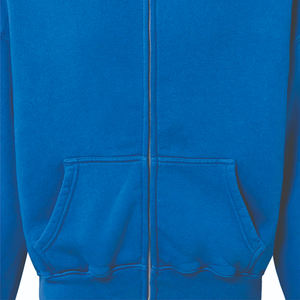 Veste à capuche en polaire à fermeture éclair pour hommes, manteau d'hiver coupe-vent surdimensionné, coupe ample, sweat à capuche teint uni pour la mode d'automne - Product Image 4