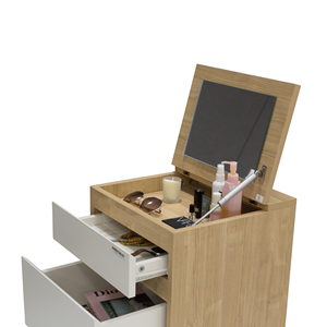 Commode Sotta Slimboy à 5 tiroirs avec miroir, style minimaliste, en métal et bois massif MDF, pour chambre ou salon, meubles de maison - Product Image 6