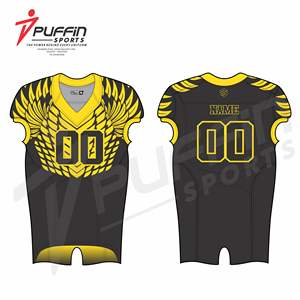 ชุดยูนิฟอร์มอเมริกันฟุตบอล ออกแบบเองได้ ชุดกีฬาทีม เสื้อเจอร์ซีย์ กางเกงขาสั้น ตัวอักษร 100% โพลีเอสเตอร์ แบบซับลิเมชั่น ผ้าทวิลล์ รับผลิตแบบ OEM - Product Image 5