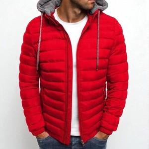 2025 hommes doudoune haute qualité couleur personnalisée hommes veste mode manches fermeture éclair sweats à capuche bouffantes vestes - Product Image 2