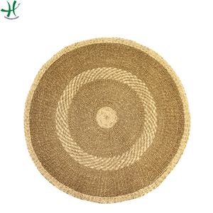 Tapis ronds au Vietnam / Tapis en jacinthe d'eau fait main / Tapis pour la décoration de la maison (HC 20090) - Product Image 1