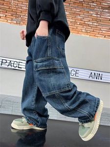 Nouveautés : Jean droit en denim pour homme, coupe classique, en coton respirant, effet vieilli, style urbain, patchwork à carreaux, couleur estivale, délavé - Product Image 2