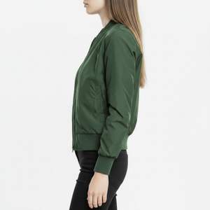 Chaqueta Bomber para Mujer al por Mayor, Personalizable, Transpirable, Elegante, Tallas Grandes, Chaqueta de Invierno con Cierre, Chaquetas Bomber Verdes - Product Image 4