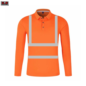 เสื้อโปโลผู้ชาย2024เสื้อทำงานแขนยาวแบบปรับแต่งโลโก้ได้เพื่อความปลอดภัยมองเห็นได้ชัดเจน - Product Image 4