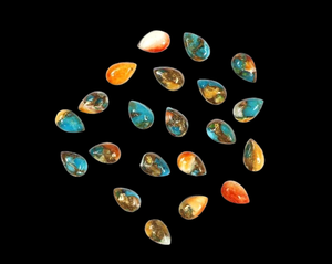 Natural Espinosa ostra cobre turquesa piedra preciosa 6x4mm forma de pera suave pulido suelto cobre turquesa cabujón regalo para ella - Product Image 5